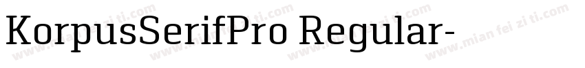 KorpusSerifPro Regular字体转换